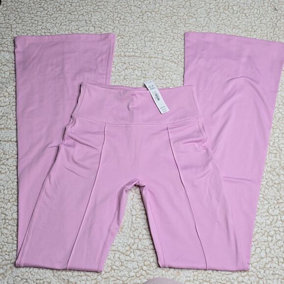 1229 NWT Pink Victoria Secret Winter Flare Leggings Sz XS Pink Poodle - Picture 3 of 7